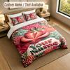 Decorative Artwork Theme Personalized 3Pcs Bedding Set Custom Text & Name 1 Sheet 2 Pillowcases Household Bedding 1pc