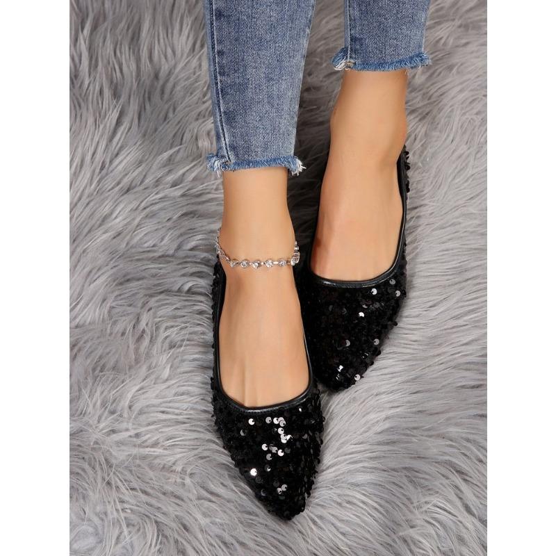 

Женские повседневные балетки больших размеров, удобные, легкие, в евро-американском стиле, модные, универсальные, новинка весна-лето 2025 43 чёрный