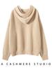 Women's Super Thick Cashmere Knit Hoodie - Autumn/Winter Long Sleeve Loose Casual Pullover Sweater