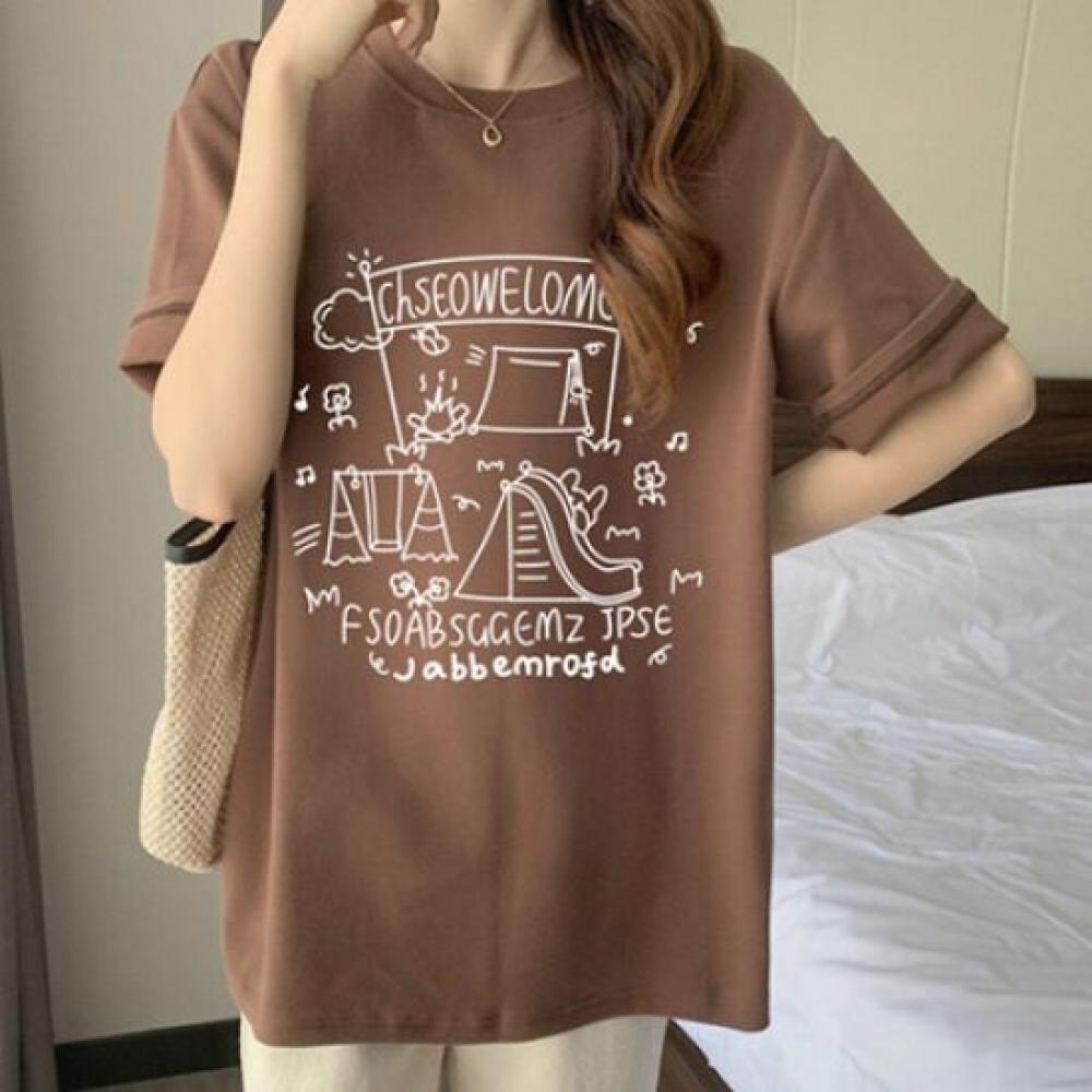 Navava Casual Loose FiT PrinT T shirT nT1468