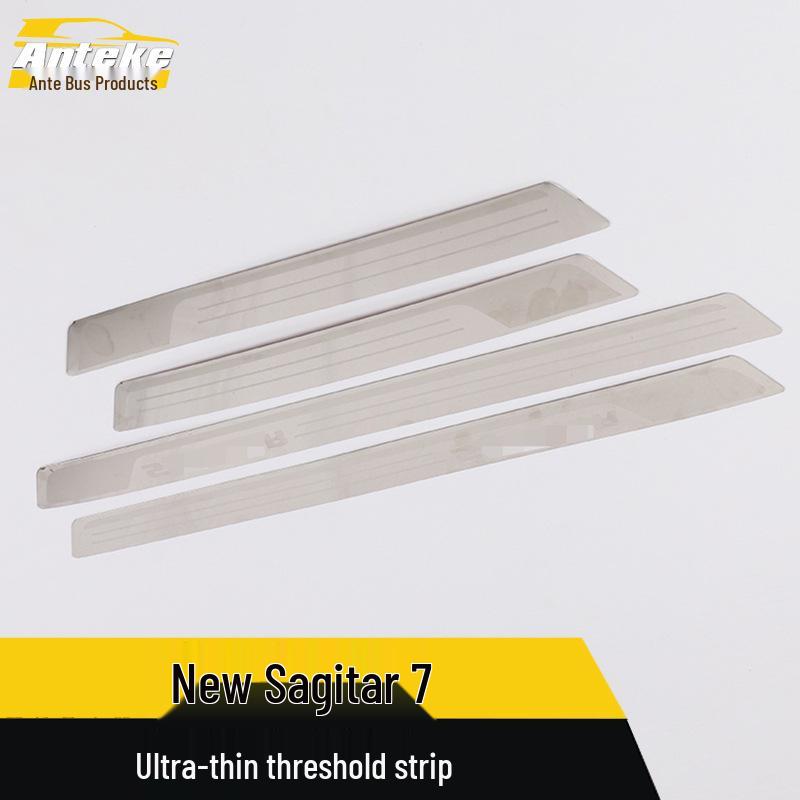 Sill Strips for New Sagitar 7: Chrome-Plated Welcome Pedals for Car Interior/Exterior Modification