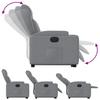 Electric Recliner Chair with Rising Function Light Grey Fabric