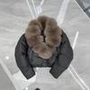 Womens Short Fashion Warm Puffer Coat With Faux Fur Collar Winter 2025 Casual Commuter Outerwear
