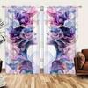 Artistic Panels Abstract Art Style Beauty Semi Curtains Half Suitable Home Decorative Curtain Light Blocking Made Of Polyester