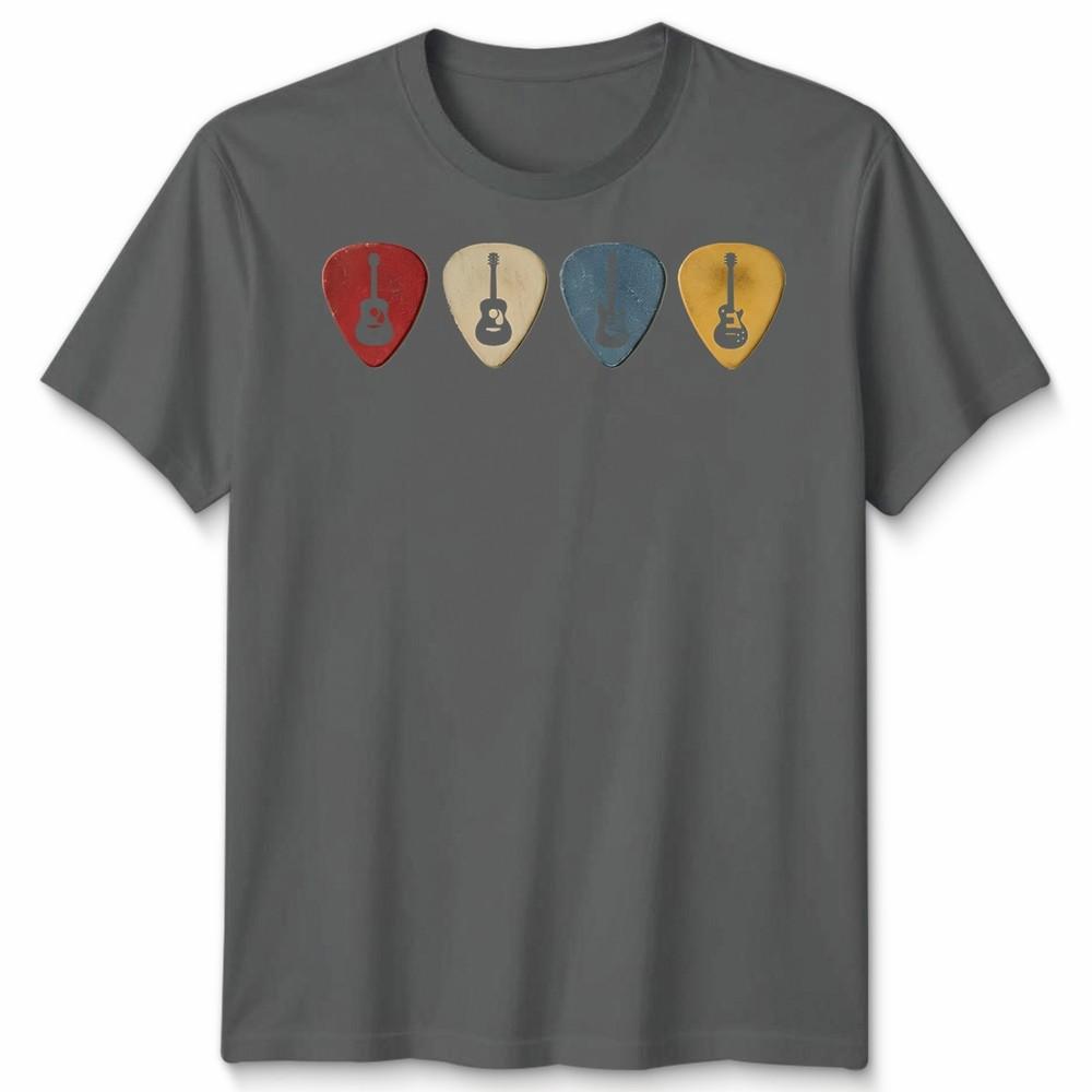 Guitar Pick Unisex T Shirt Gift For Guitarist Retro Vintage Unisexs Unisexs Tee