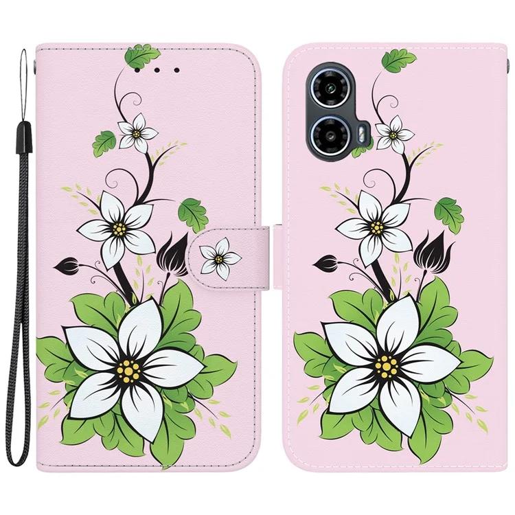 

For Motorola Moto G34 5G Case Wallet PU Leather Phone Cover Pattern Printing