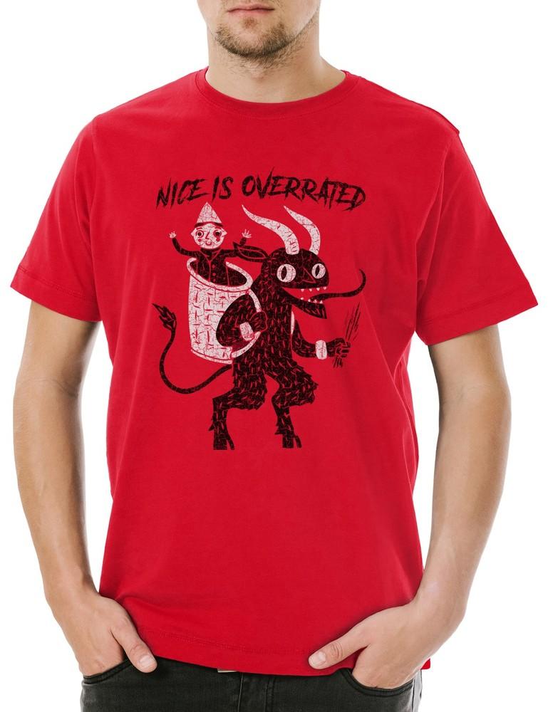 Nice Is Overrated Mens T-Shirt Devil Skull Skull Devil Satanism