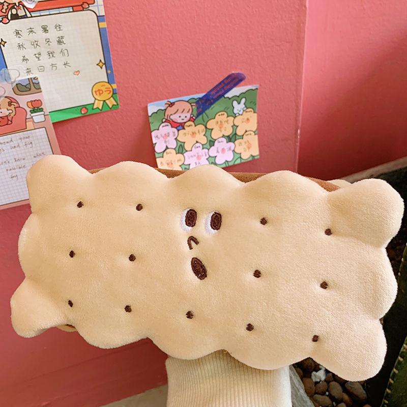 Kreatives Keks-Sandwich-Federmäppchen aus Plüsch für Mädchen und Schüler