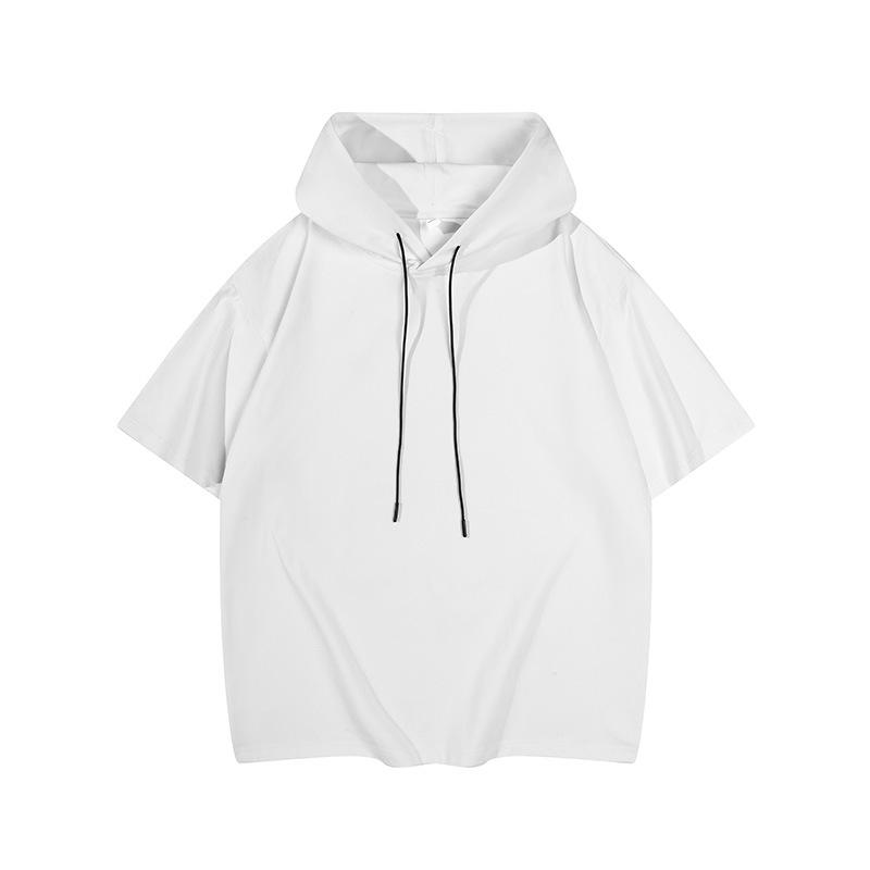 Men's Summer Quick-Drying Short-Sleeve Hooded Sports Top
