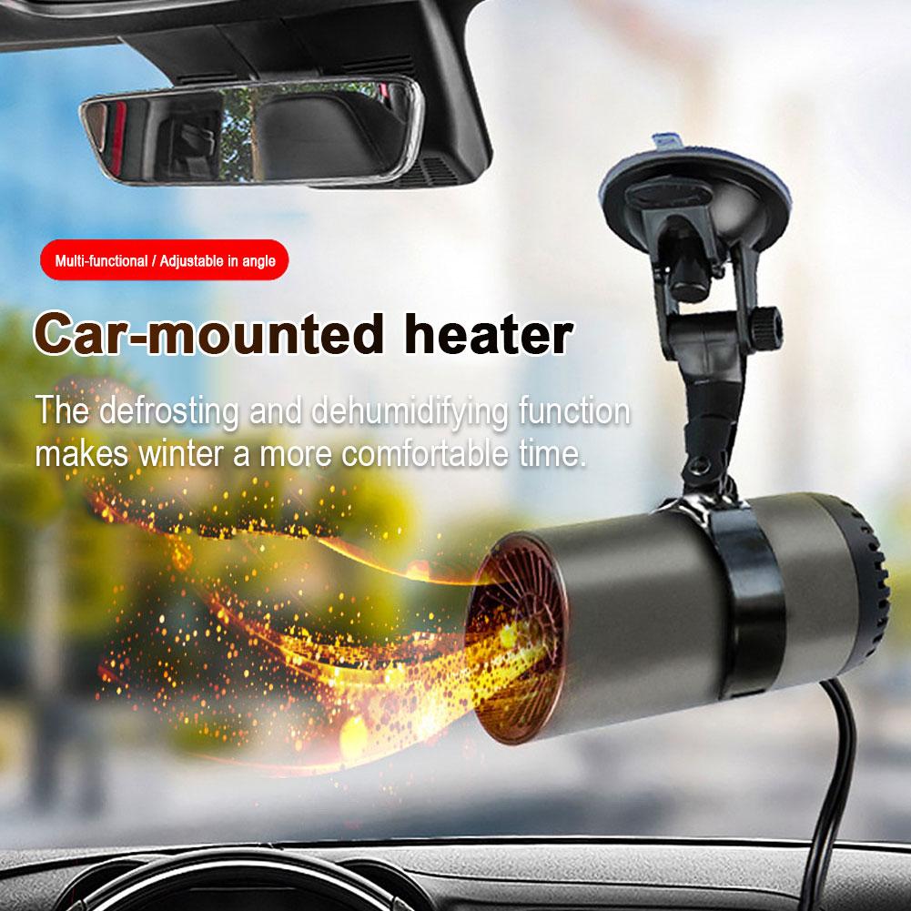 12V 150W Suction Cup Car Heater Windshield Defrost Defogger 2-in-1 Car Heat Cool 360° Rotatable Car Accessories