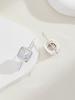 Simple Square Hanging Earrings For Women Silver Color  Women Jewelry Girl's Gift
