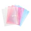 Kwmobile 6x File A4 Clear File 24 X 31 Cm Clear Case File Case Receipt Holder Clear Pocket Pink - Semi-transparent/Blue/Dark