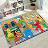 3D S-Sesam Cartoon Kunst Teppich für Schlafzimmer Wohnzimmer Sofa Zuhause Fußmatte Dekor,Große Kinder Spiel Rutschfeste Bodenmatte