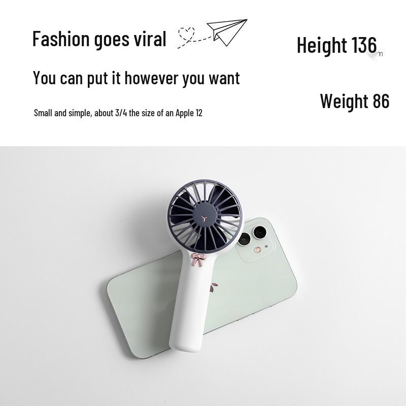 Mini Handheld 3-Speed USB Rechargeable Turbo Fan - Portable, Powerful Outdoor Small Fan