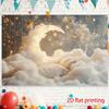 2D Mond Stern Wolke Kulisse Geschlechtsenthüllungsparty Fotografie Hintergrund