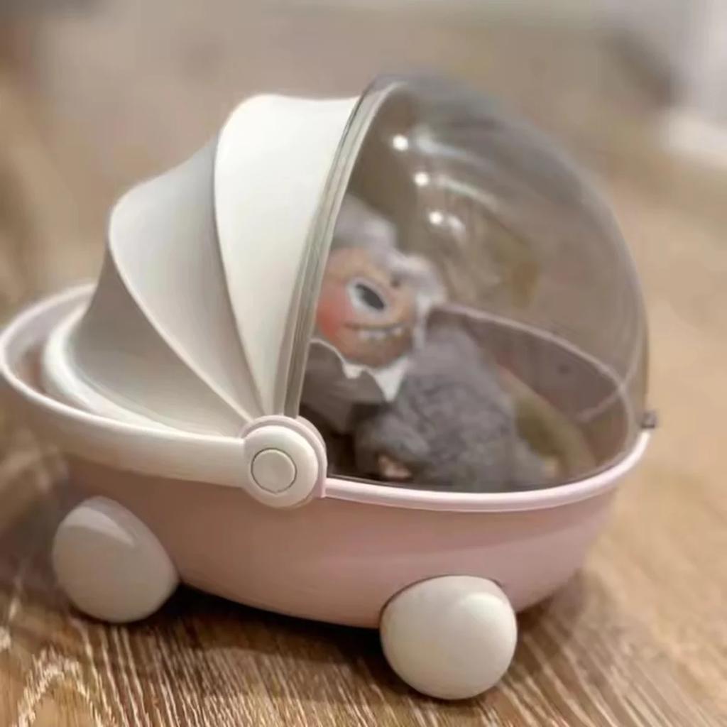 Doll Stroller Storage Box Doll Decor for Labubu Space Module Doll Sleep Cradle Cart Dolls Bed Furniture Accessorie Birthday Gift