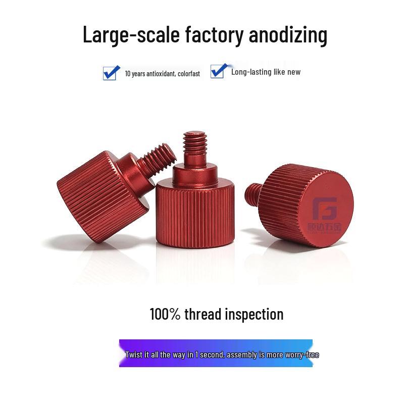 Knurled Aluminum Alloy Hand-Tightening Knob - M3M4M5M6M8 Sizes.