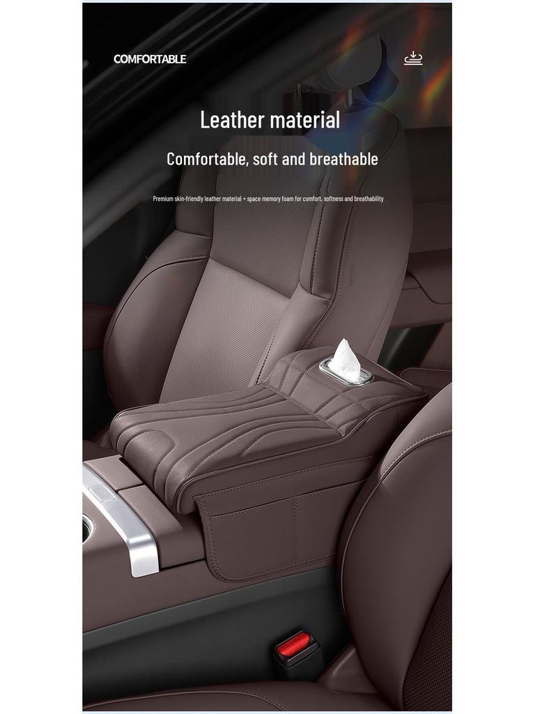 Universal Car Central Armrest Pad: Elevated Elbow Support & Protective Cover