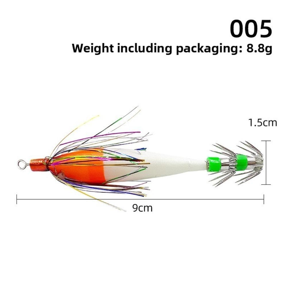 

2pcs Horizontal Design Squid Jig Luminous Feature Squid Shrimp Lure Glow Squid Jigs Shrimp Fishing 005-2pcs