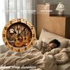 2D Flat Guitar & Music Wooden Round Silent Hanging Wall Clock, For Living Room, Office, Study Room, Bedroom, Home Decoration.