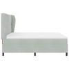 Box Spring Bed with Mattress Light Grey 200 X 180 Cm Velvet