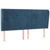 VidaXL Tête de lit avec oreilles Bleu foncé 163x23x118-128 cm Velours3118014