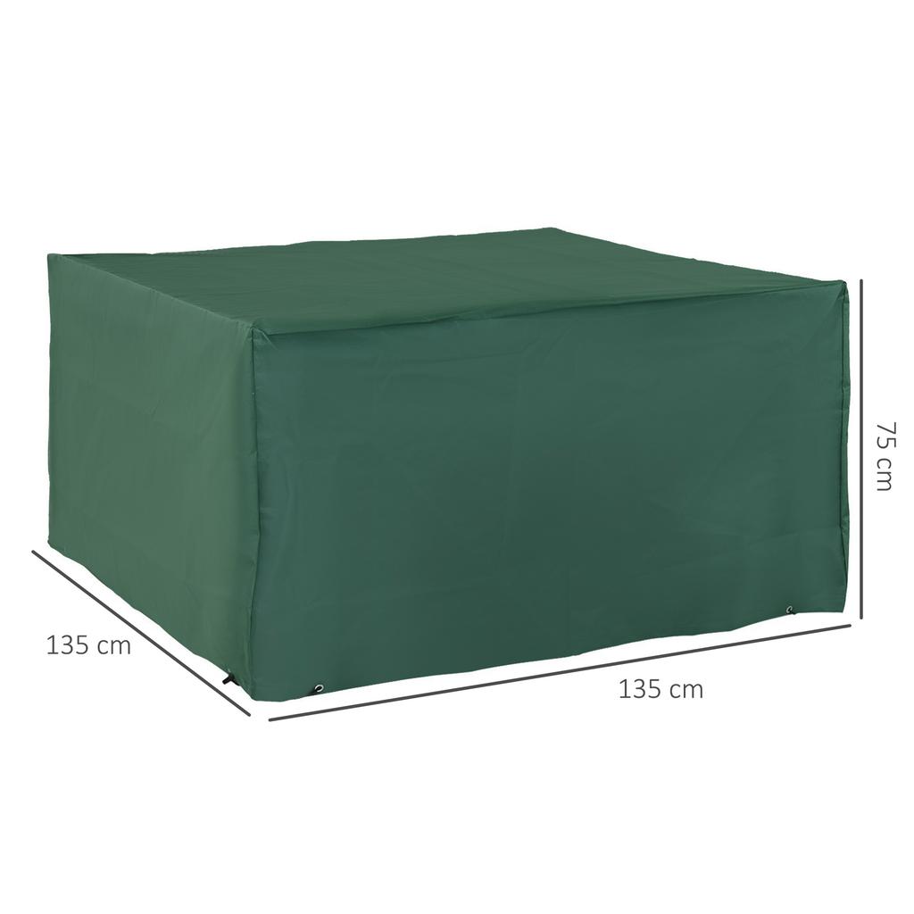 Protective Cover Covering Cover Hood for Garden Furniture 600D Oxford Green 135 x 135 x 75 cm