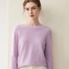 Pure Cashmere Women's Loose Pullover Sweater - Round Neck, Solid Color, Warm Knitwear for Autumn/Winter