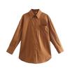 Fashion Women's Wear Niche Style Loose Pockets Multicolor Shirt