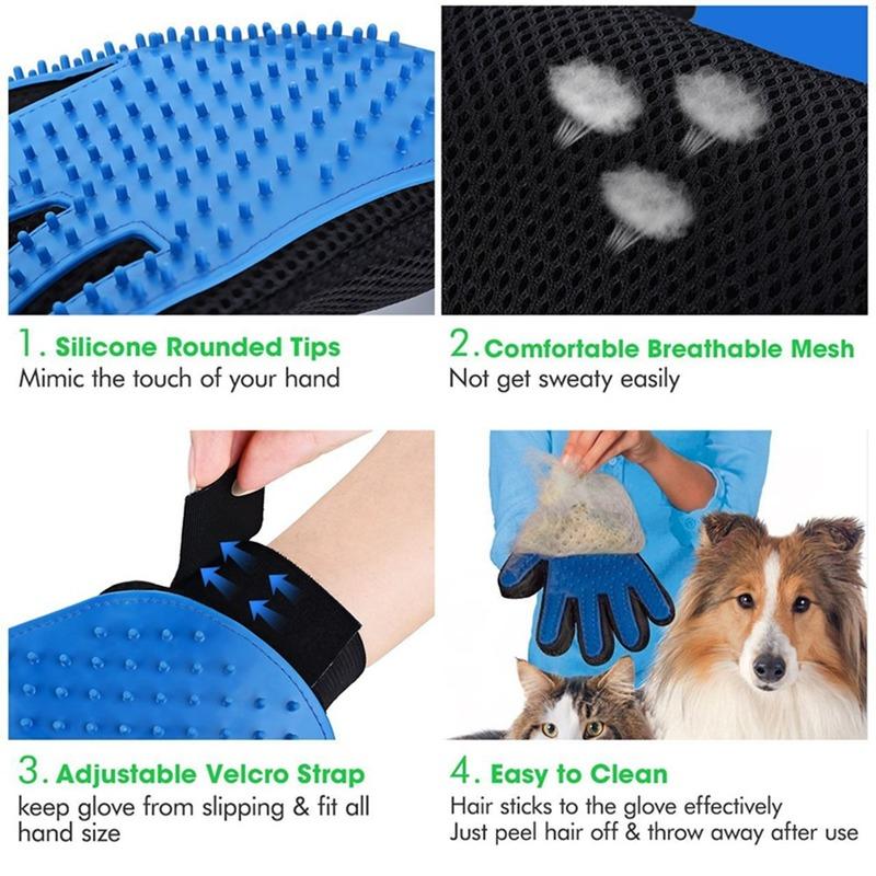 Cat Gloves Pet Dog Brush Cat Self Grooming Shedding Glove Dog Bath Cat Cleaning Supplies Pet Glove Dog Accessories