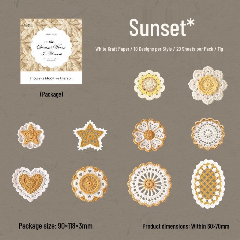 Tomato Sauce Girl Hanaori Kiyomu Crochet Texture Paper, 6 Styles