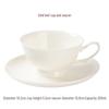 Shangqi Pure White Gold Foil Bone China Coffee Cup & Saucer Set