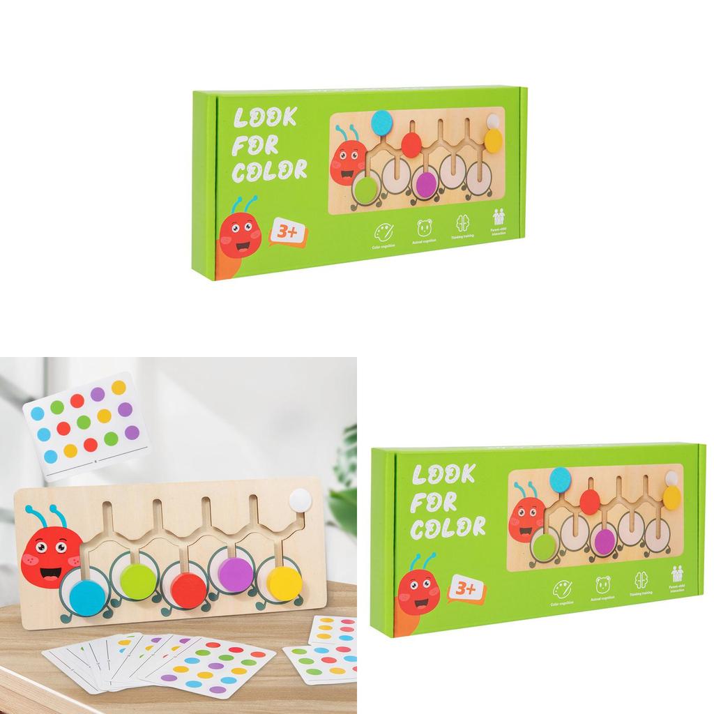 Wooden Color Sorting Puzzle Game For Kids Brain Development Educational Toy