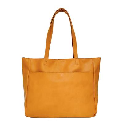 ERK A4 Tote Bag, Women's, Mustard, Lightweight, Business, Simple Design, 249 MUS
