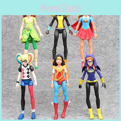 Stunning 15cm Supergirl Wonder Woman Batgirl Harley Quinn Female Hero Figurines