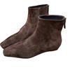 Black square head thick heel short boots women's autumn and winter retro versatile British style niche design boots