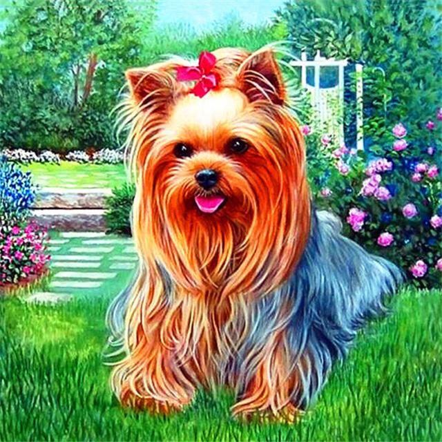 5D DIY Diamond Painting Dog Full Drill Square Diamond Embroidery Animal Needlework Beaded Mosaic Art Handmade Gift
