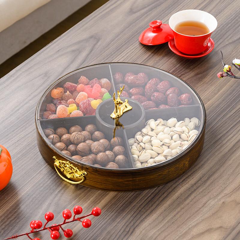 Light Luxury Retro Bamboo Divided Serving Plate