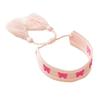 Cross-border Ethnic Style Braided Friendship Bracelet with Embroidered Bow & Tassels