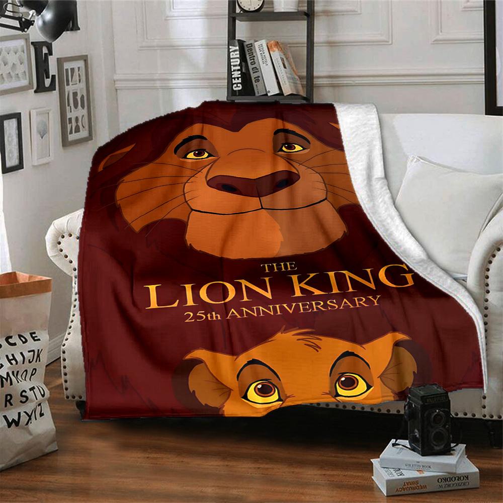 1pc Lion King 25th Anniversary Blanket Lightweight Flannel Throw for Sofa Bed Travel Camping Livingroom Office Couch Chair 1119KK