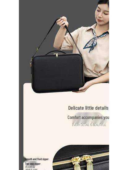 Women's LED Light Makeup Bag with Mirror 2025 – Large Capacity Handheld Cosmetic Storage Box