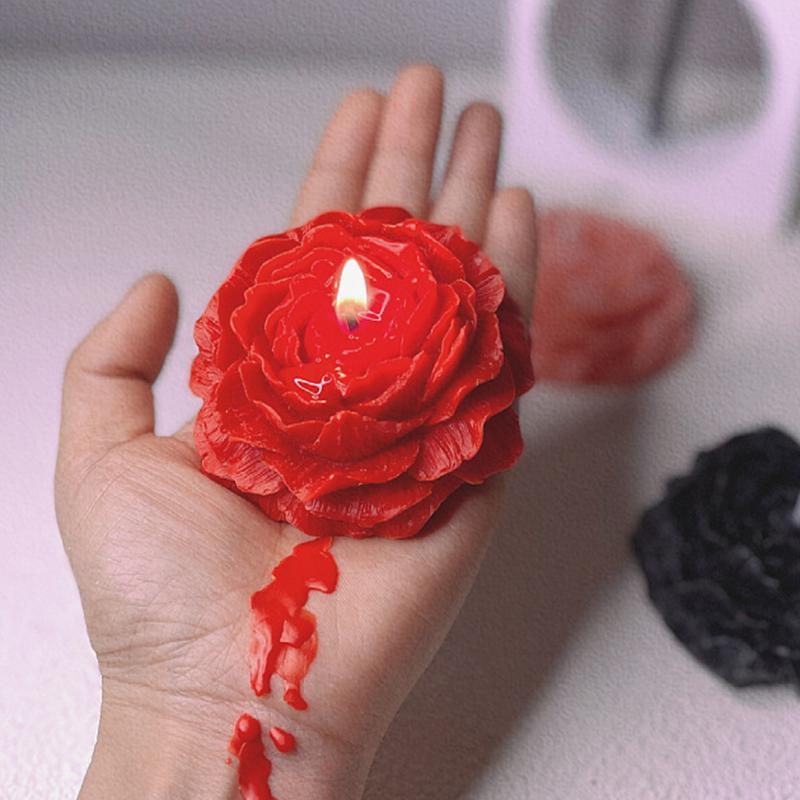 1pc Flower Aromatic Candle Sweet Peony Candles Wedding Birthday Girl Party Favors Bridal Gift Valentine Present Xmas Ornament