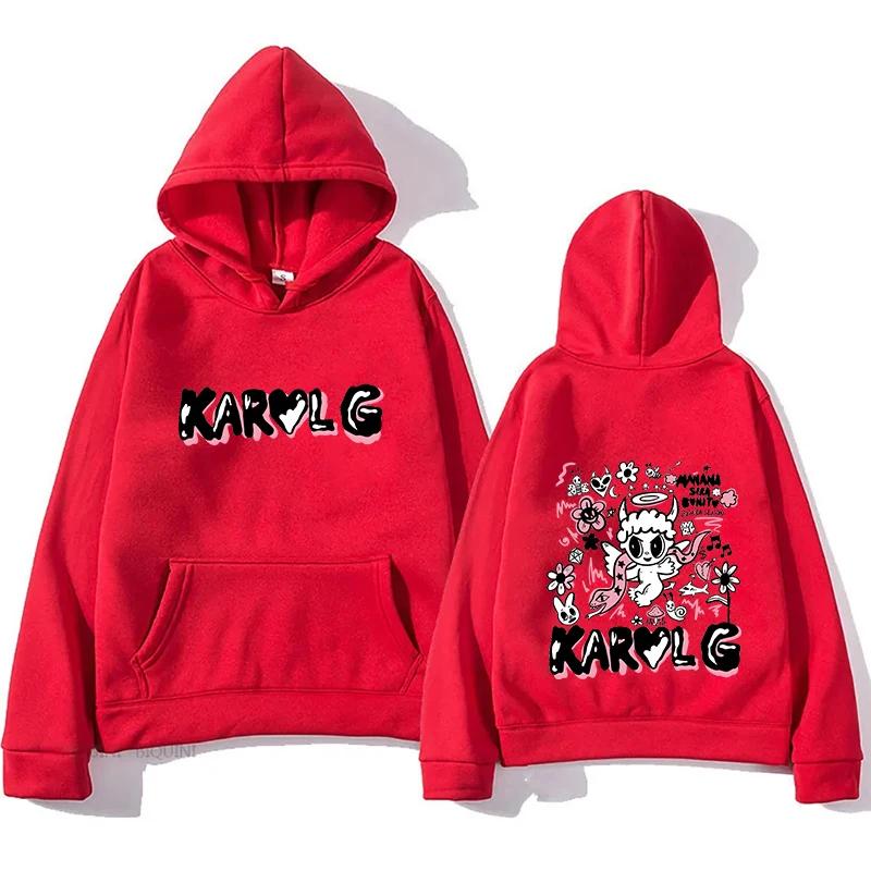 Men's Karol G Bichota Hoodies Streetwear Pullover Karol G Manana Sera Bonito Long Sleeve Sweatshirts Y2K Clothes Top