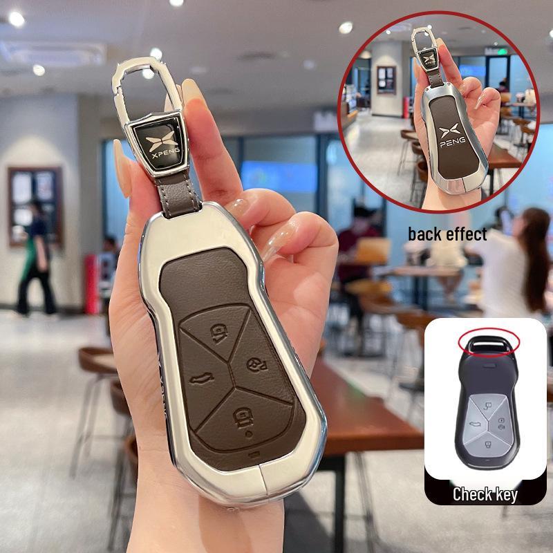 Xiaopeng Key Case for P7/P7i/P5/G6/G3/G3i/G9 Models - Metal Shell, Unisex