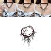 Gothic Cross Layered Necklace Trendy Tassel Choker For Summer Gift Alloy Plated