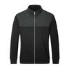 Septwolves Men's Stand-up Collar Spliced Knit Jacket