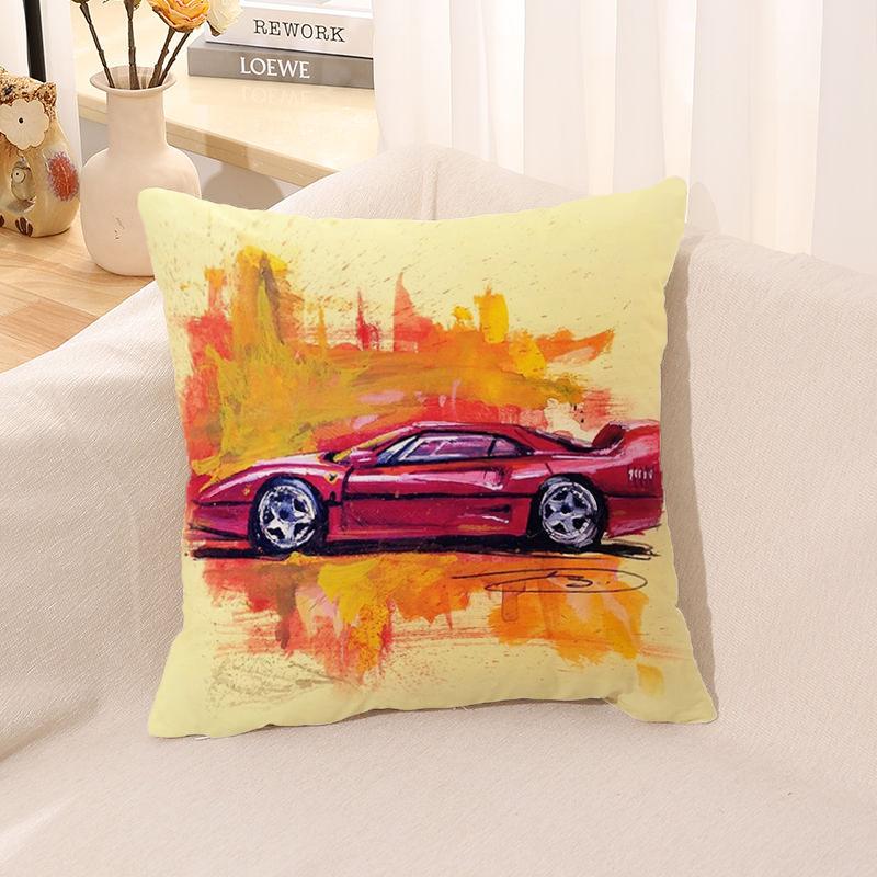 Cushion Cover Watercolor Car Pillow   Room Decor  Case
