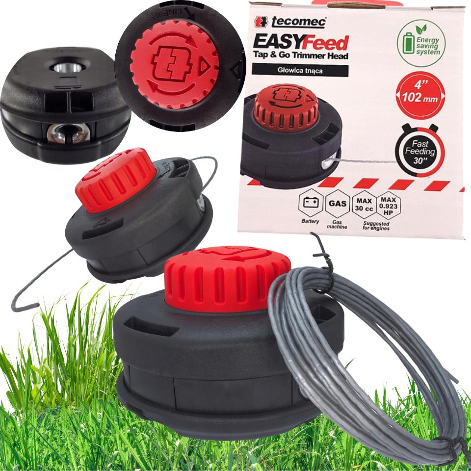 Tête Tecomec pour débroussailleuse à essence, tête fil pour débroussailleuse NAC EasyFeed M10