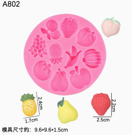 Banana Lemon Strawberry Grape Cake Silicone Sugarcraft Mold Resin Tools Chocolate Cupcake Baking Fondant Cake Decorating Tools