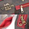 Used COACH Handbag Signature 83607 PVC/leather Brown Red Mini Boston